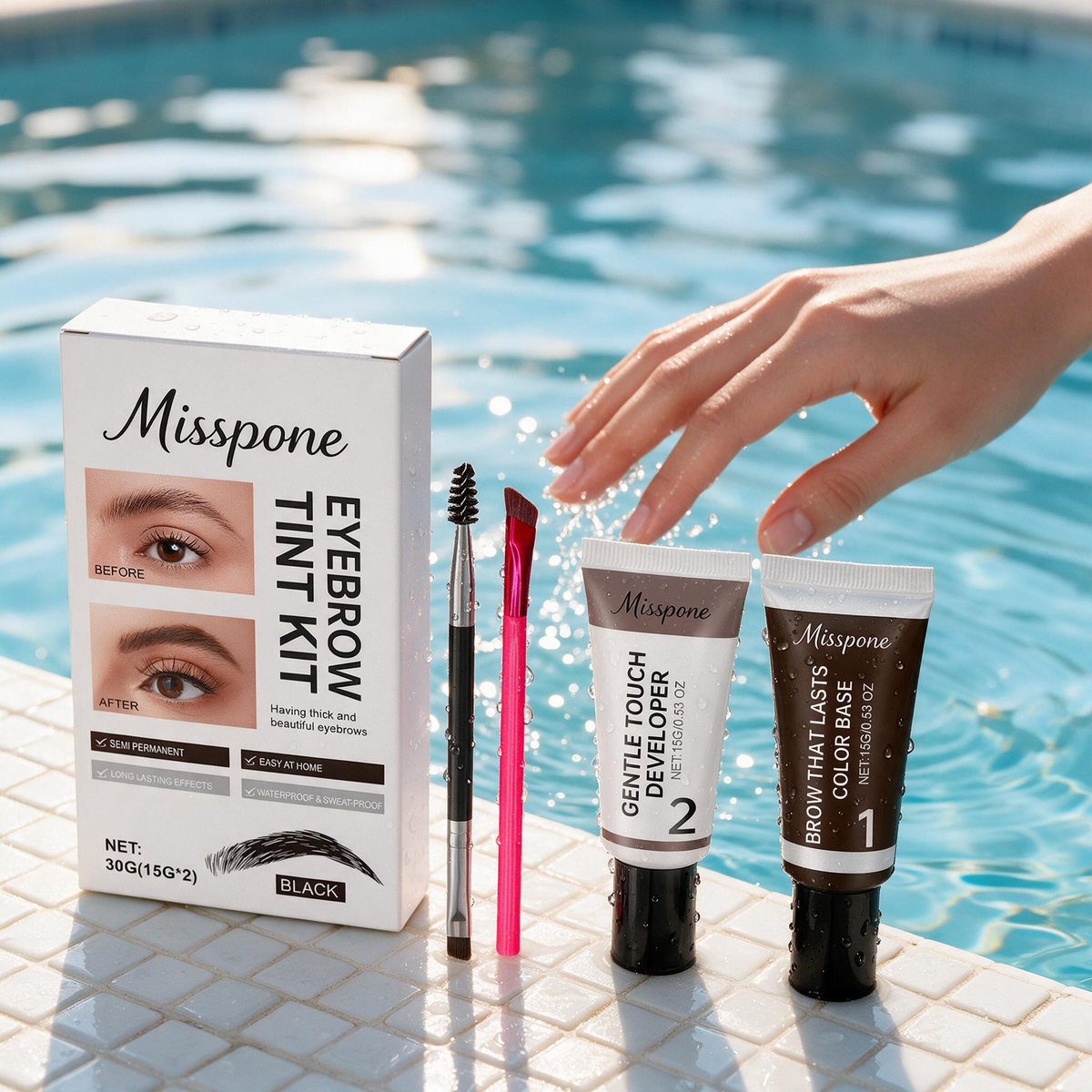 ✨ Long-Lasting Waterproof Eyebrow Tint Kit –Natural Fuller Brows In Minutes