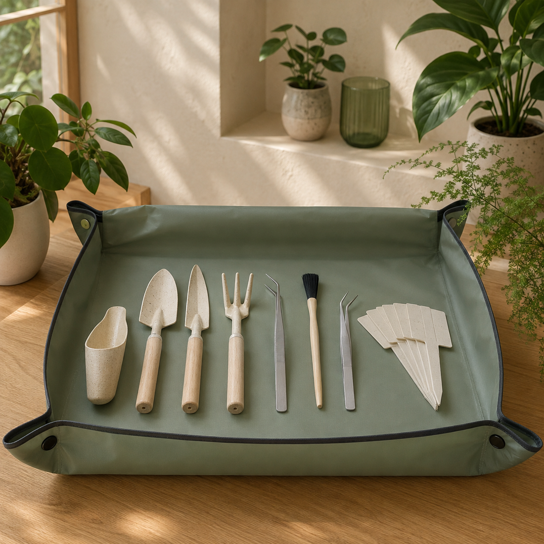 RepotEase Indoor Potting Mat Set — hero view