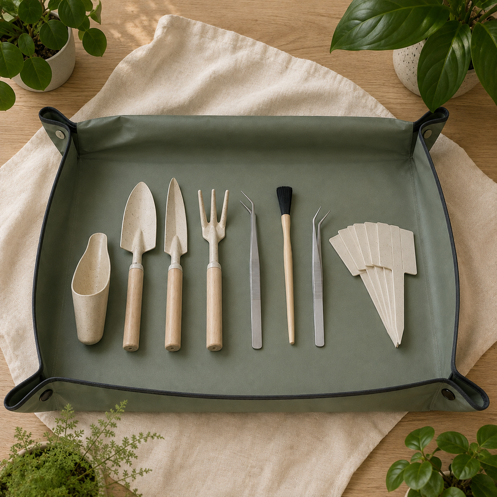 RepotEase Indoor Potting Mat Set — included contents