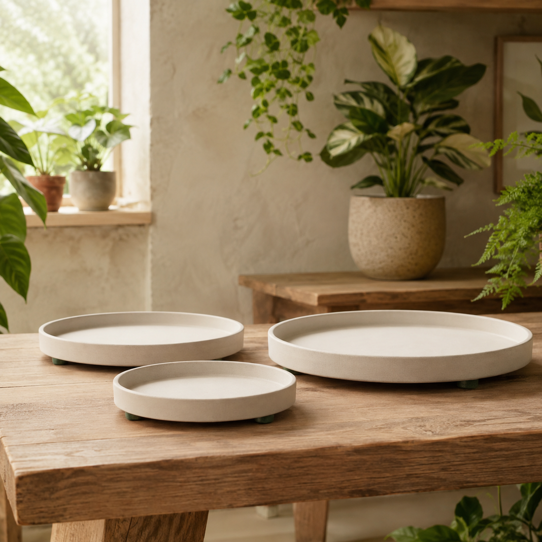 StoneDry Diatomite Plant Saucers — hero view