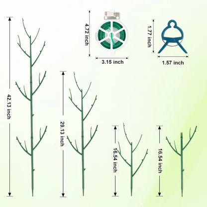 Stackable Monstera Plant Support Stakes — dimensions and included accessories