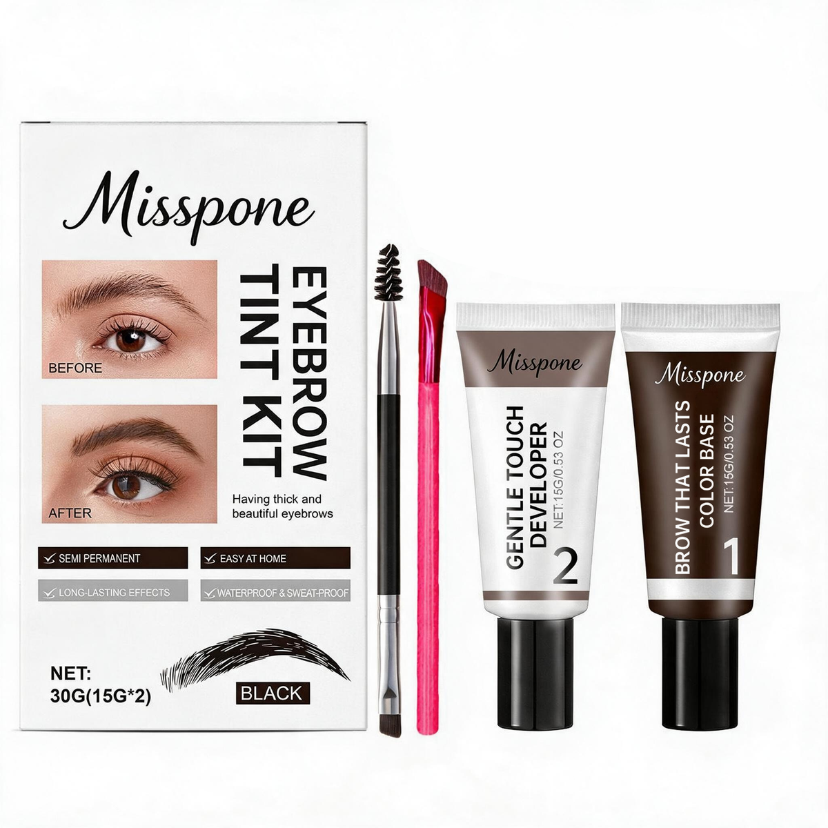 ✨ Long-Lasting Waterproof Eyebrow Tint Kit –Natural Fuller Brows In Minutes