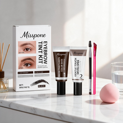 ✨ Long-Lasting Waterproof Eyebrow Tint Kit –Natural Fuller Brows In Minutes