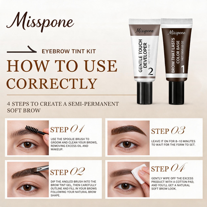 ✨ Long-Lasting Waterproof Eyebrow Tint Kit –Natural Fuller Brows In Minutes