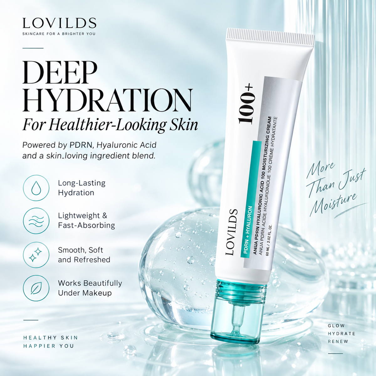 LOVILDS PDRN + Hyaluronic Acid Intensive Hydration Cream