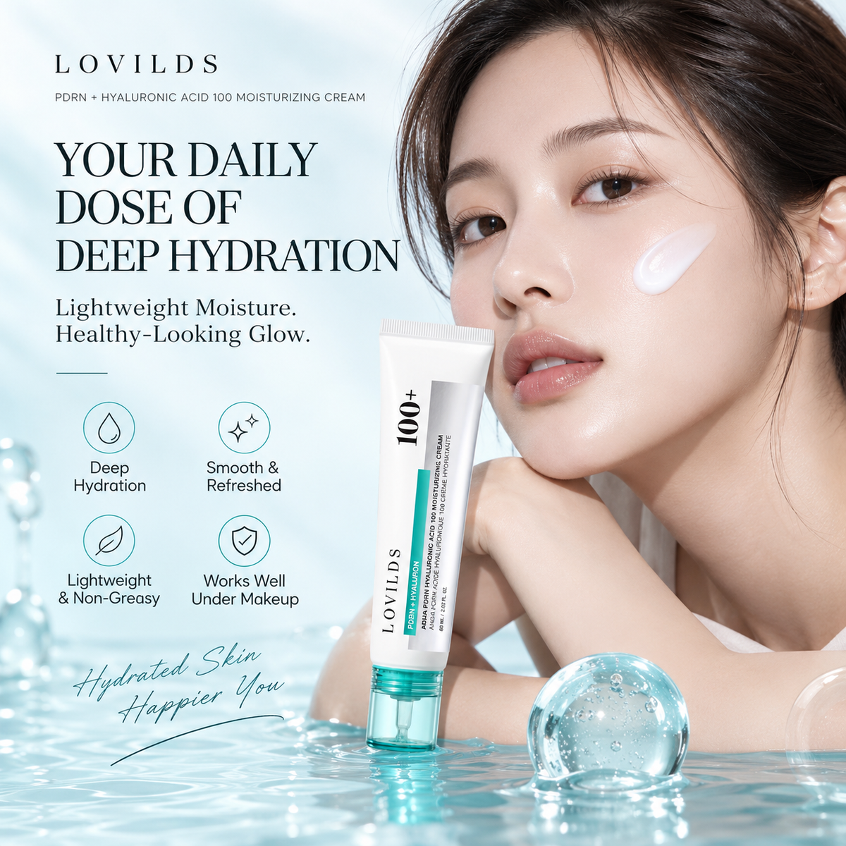LOVILDS PDRN + Hyaluronic Acid Intensive Hydration Cream