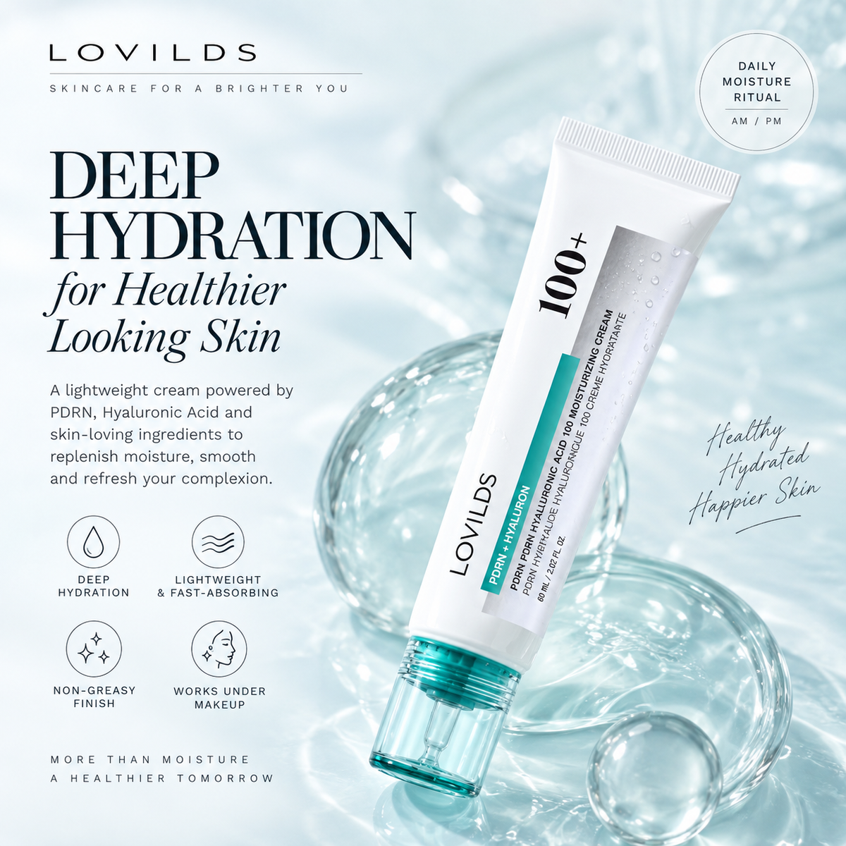 LOVILDS PDRN + Hyaluronic Acid Intensive Hydration Cream