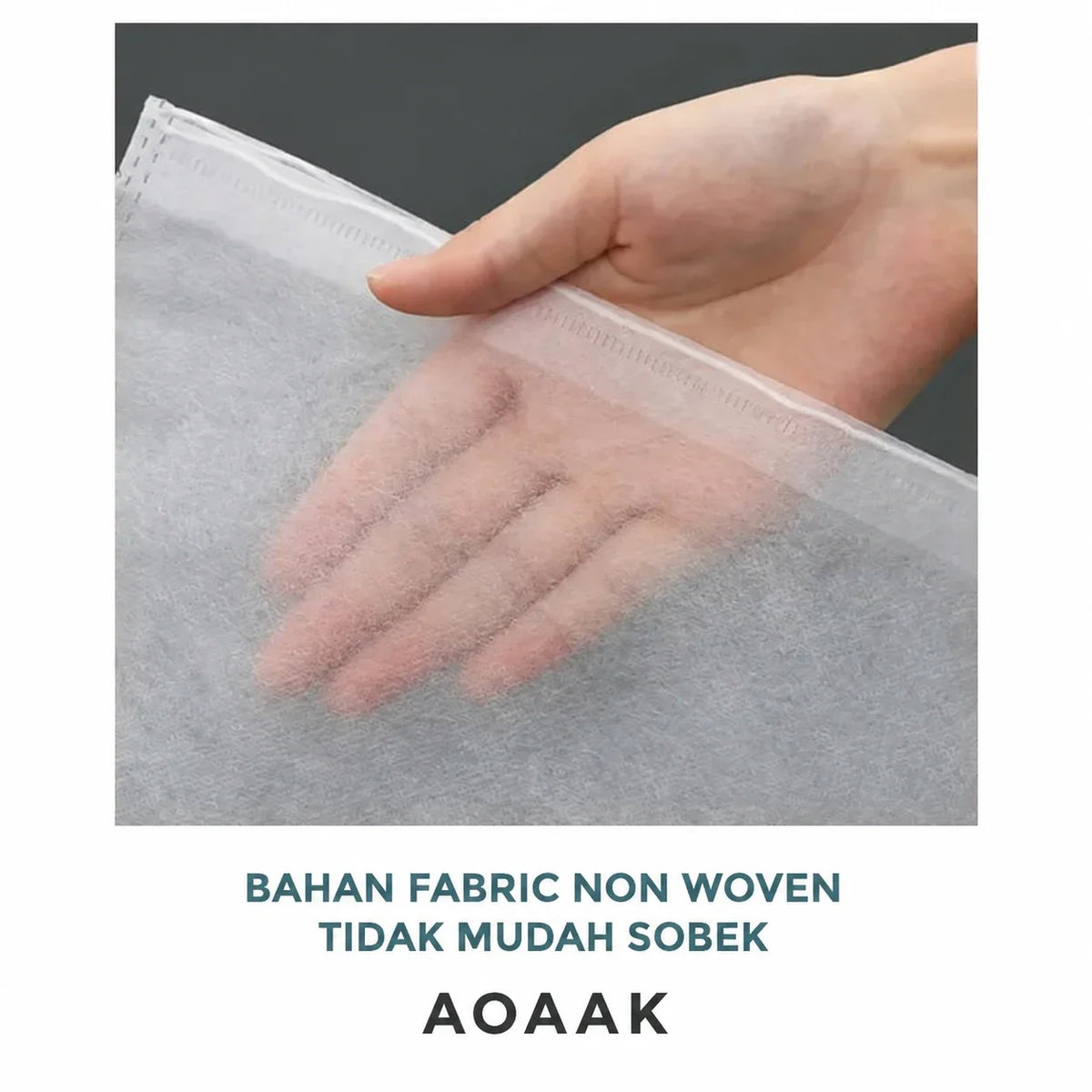 AOAAK Drawstring Shoe & Travel Storage Bags — 10 Pack — semi-sheer nonwoven material detail