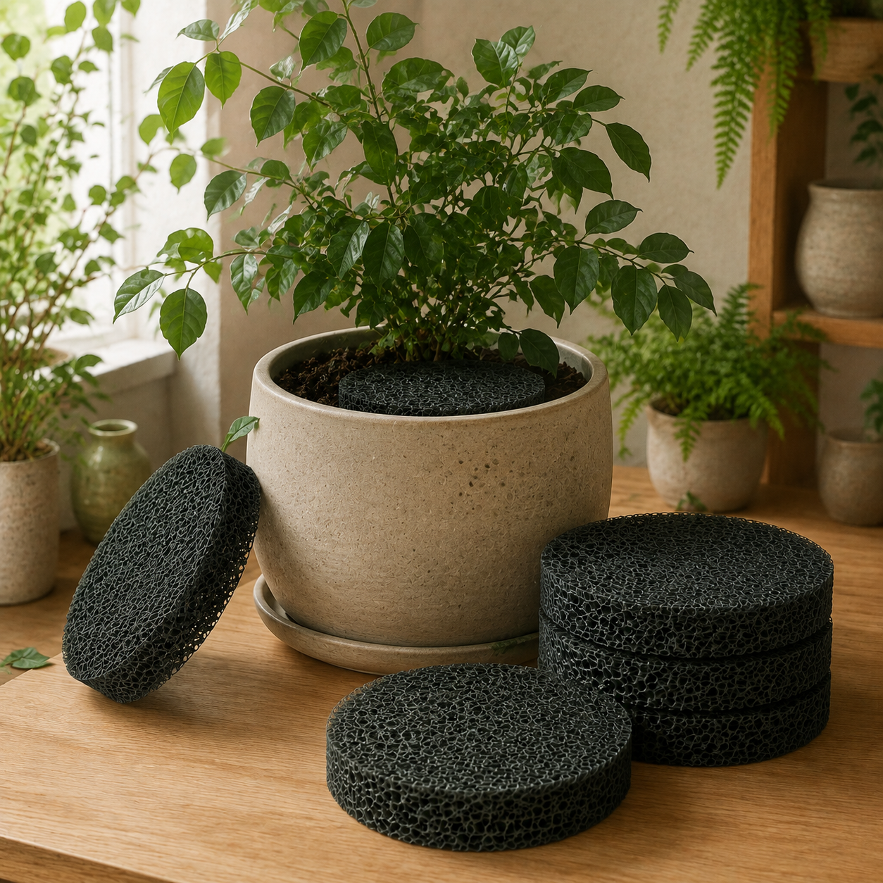 AirRoot Drainage Insert Discs — in-use view