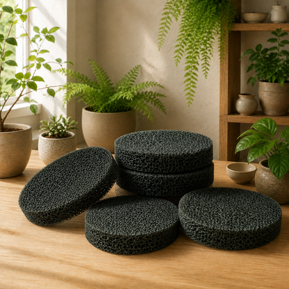 AirRoot Drainage Insert Discs — styled plant-room view