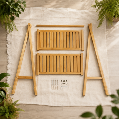 BambooRise A-Frame Plant Shelf — included contents