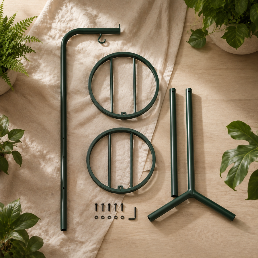 CornerBloom Plant Stand with Hook — included contents