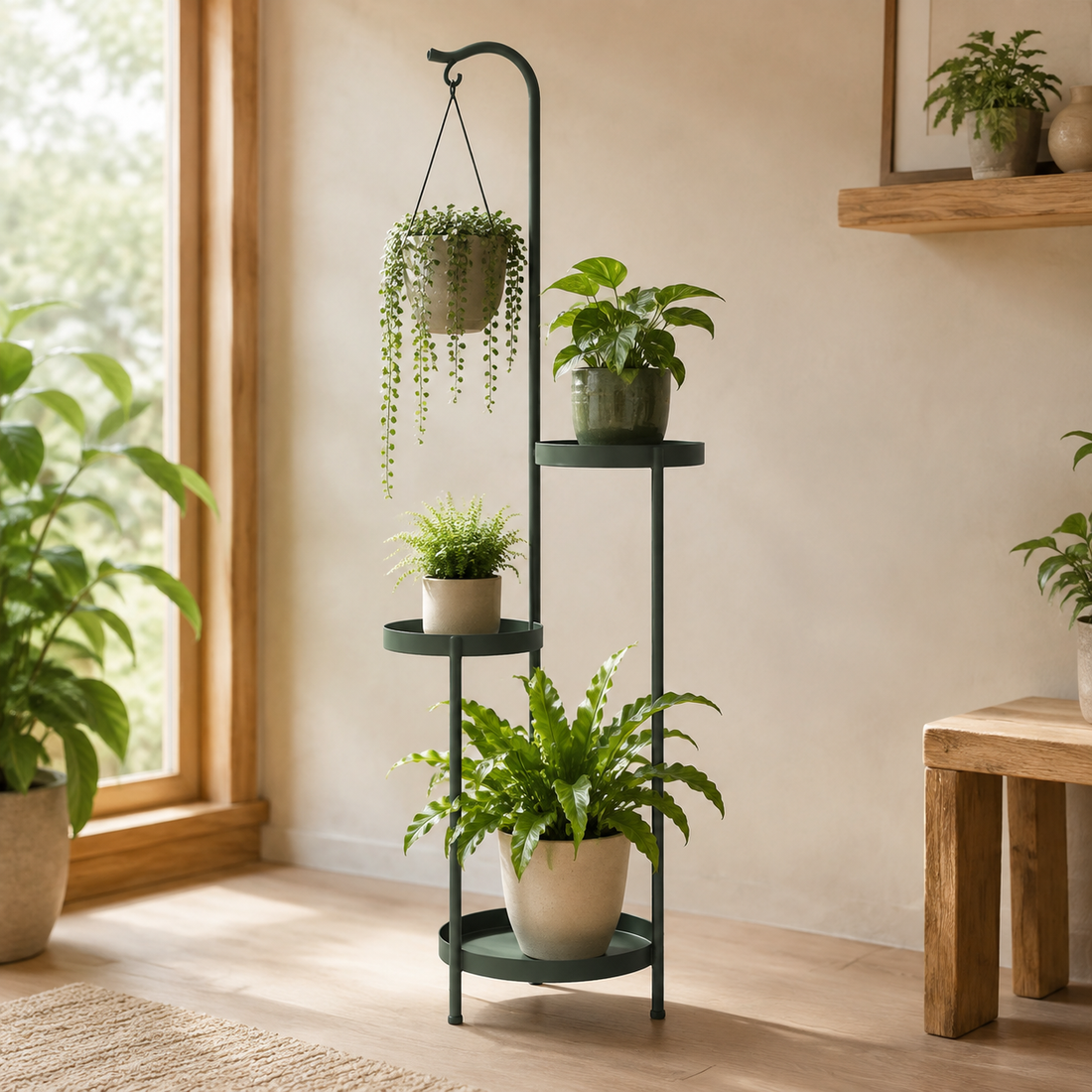 GroveTier Indoor Plant Stand — hero view