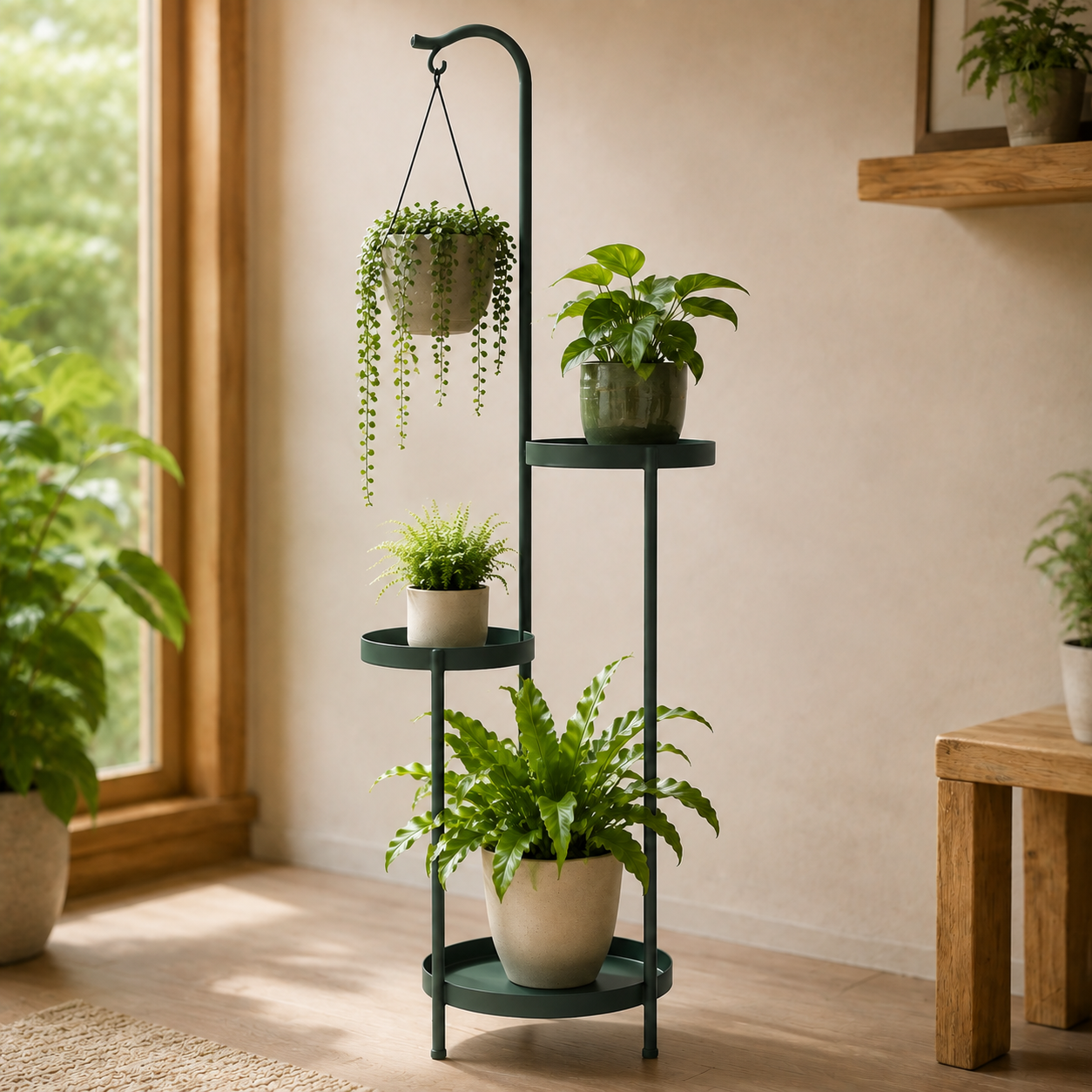 GroveTier Indoor Plant Stand — detail view