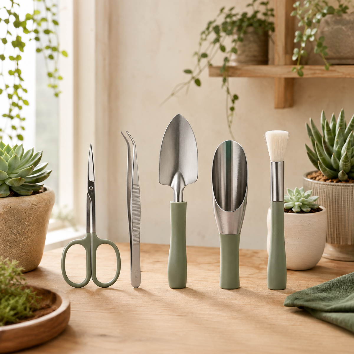 MiniTend Succulent Tool Set — hero view