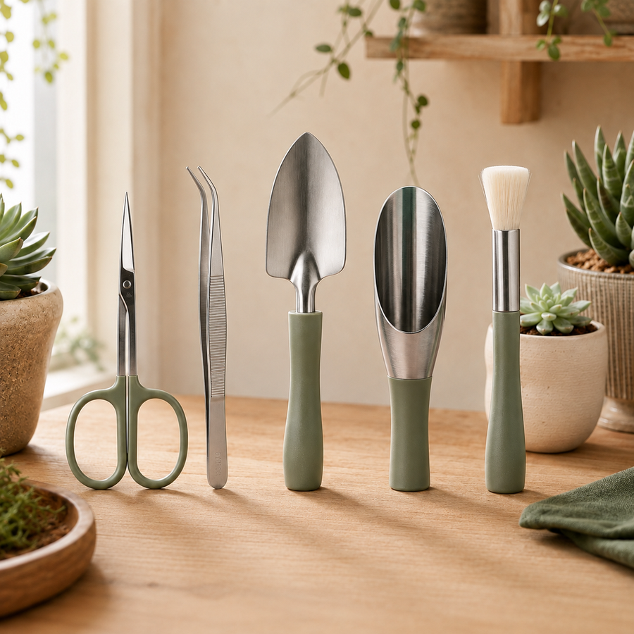 MiniTend Succulent Tool Set — detail view