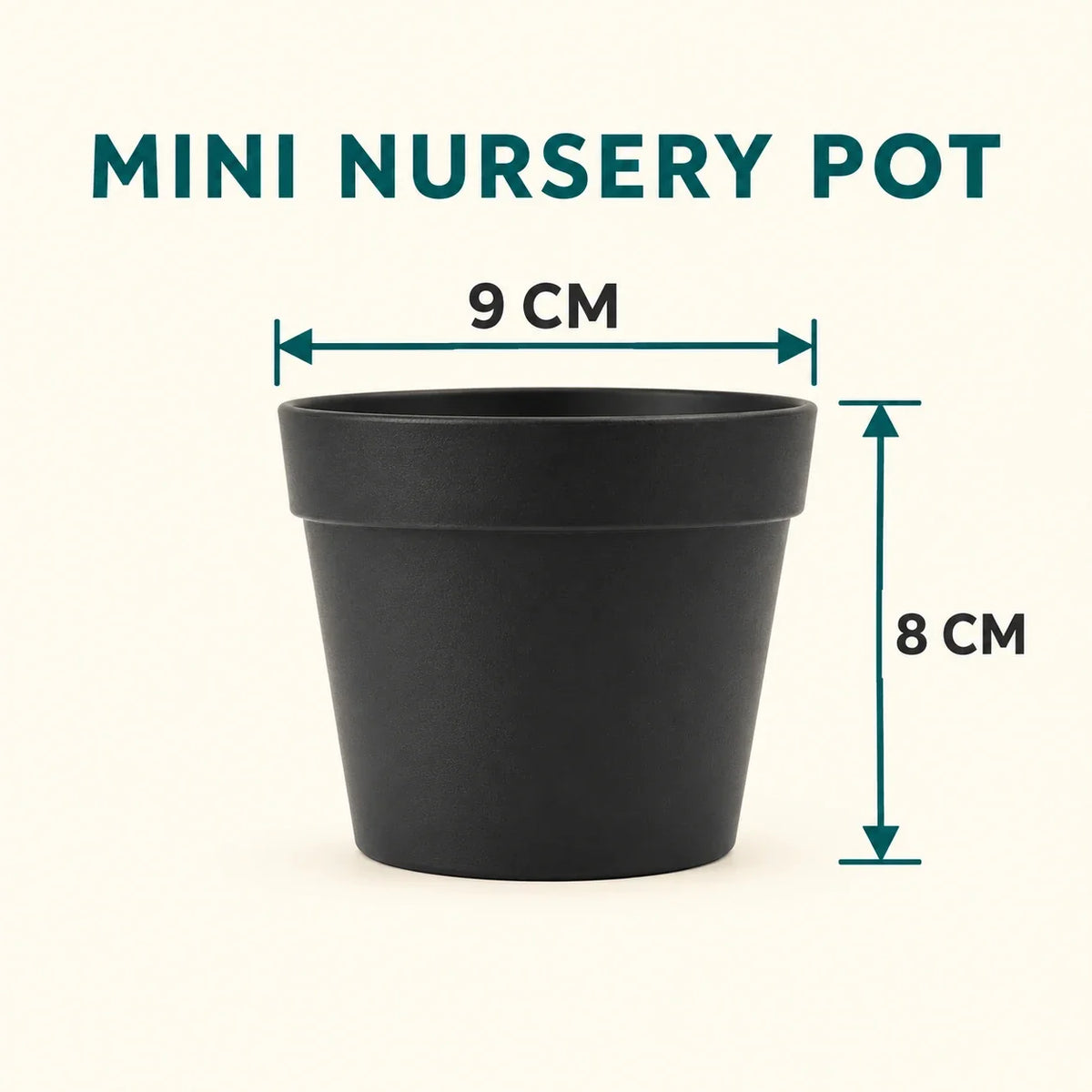 AOAAK Mini Nursery Pot — 9 cm — 9 cm top diameter and 8 cm height