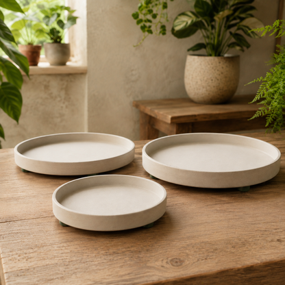 StoneDry Diatomite Plant Saucers — detail view