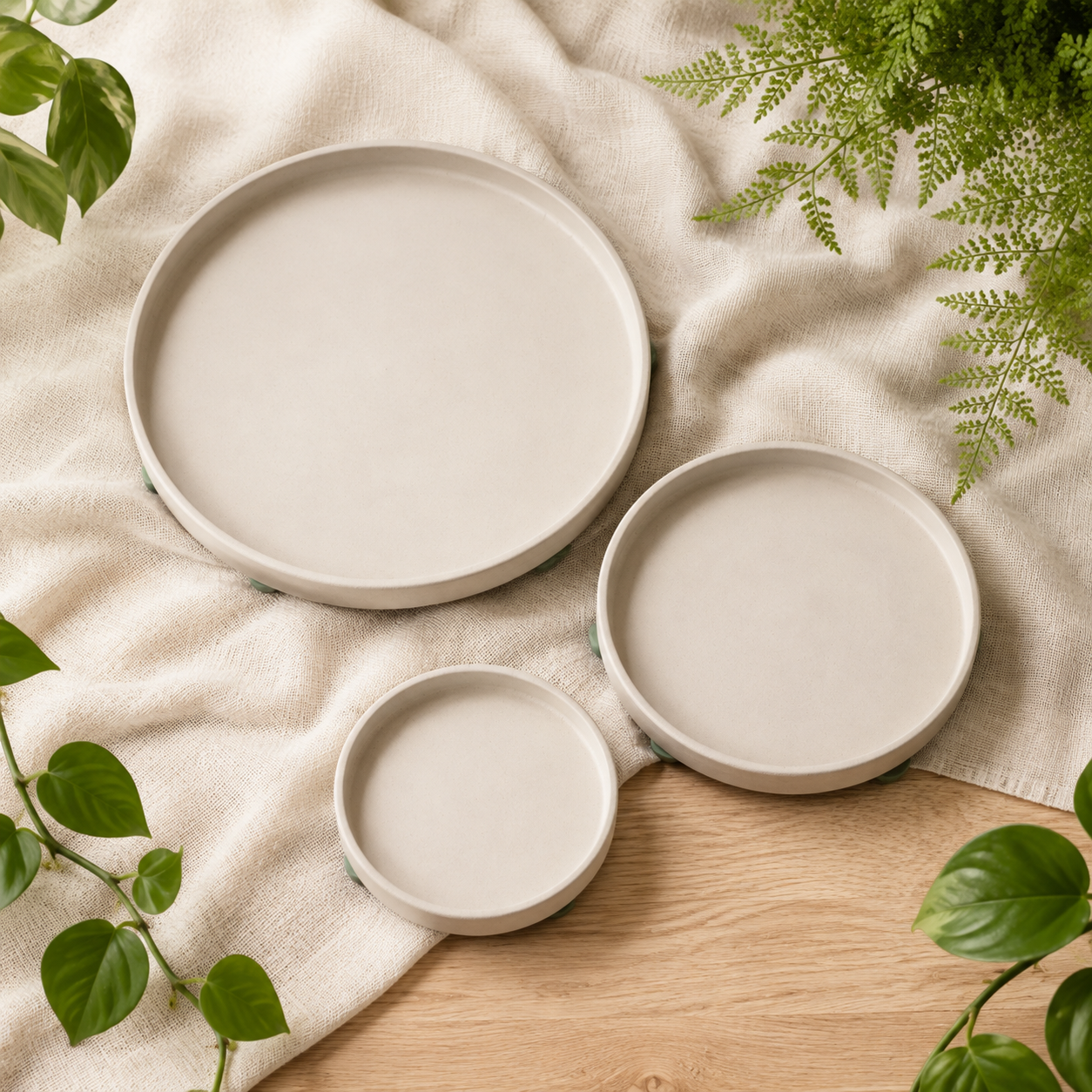 StoneDry Diatomite Plant Saucers — included contents