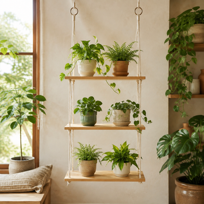 WindowLeaf Hanging Plant Shelf — hero view
