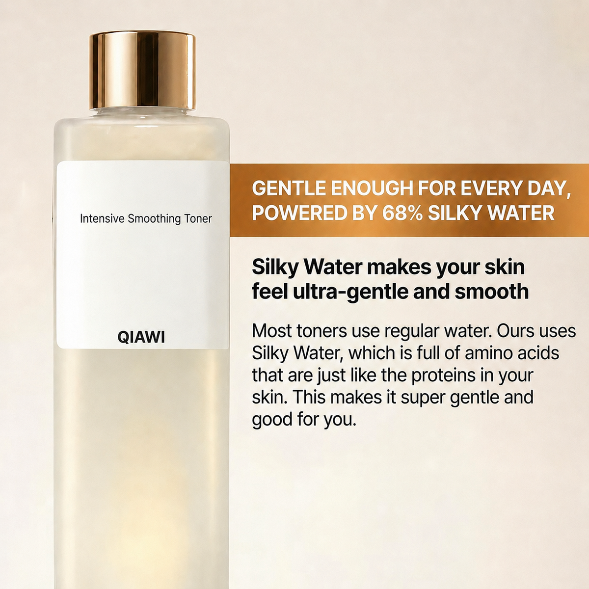 QIAWI® Silky Hydration Firming Toner — QIAWI toner hydration and skin renewal detail
